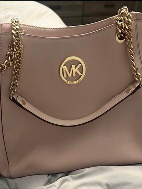 Michael Kors Blush Pink Saffiano Leather Chain-Handle Tote